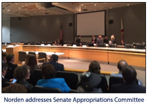 Norden Addresses Senate Appropriations Committee
