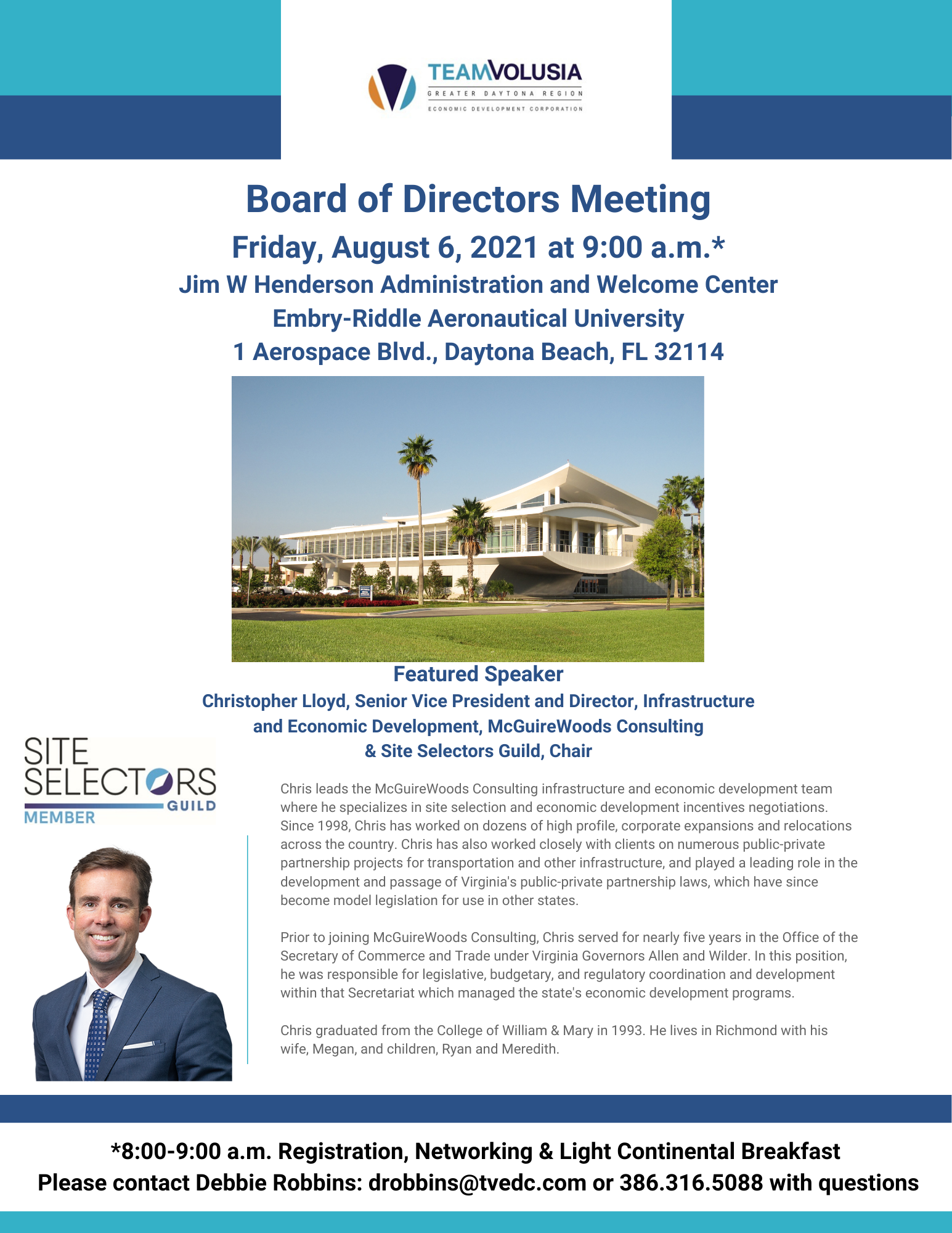 August 2021 Board Meeting Flyer