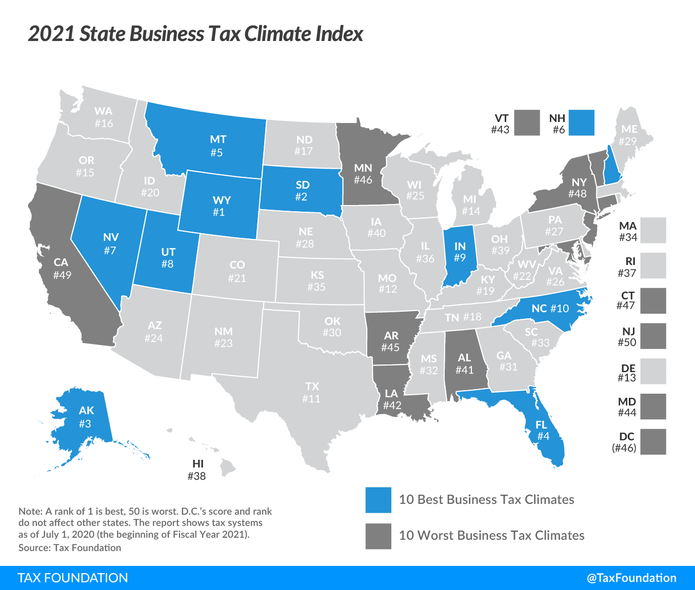tax climate map