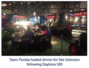 Site Selectors, Consultants, Prospects Hosted at Daytona 500